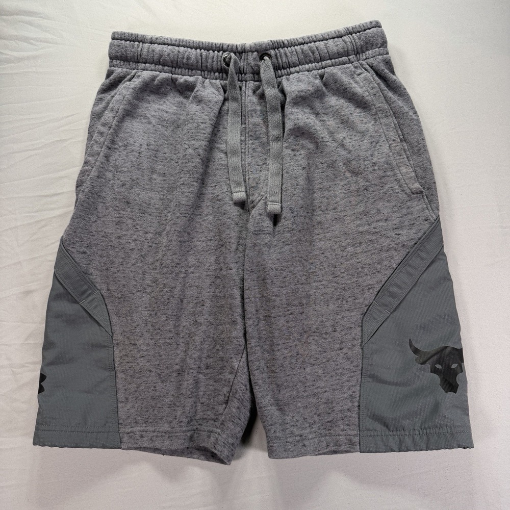 Under Armour Project Rock Shorts Mens Medium Sweat Drawstring Work Out Knit